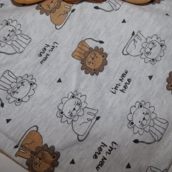 Koala Baby Gray Brown Lion I'm New Here Plush Security Blanket Baby Lovey Nunu - Picture 5 of 7